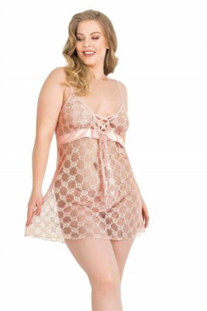 Deluxerie Grote Maten Babydoll Set Paola